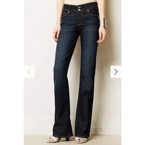 Paige Hidden Boot Jeans Size 27 Dark Wash Low Rise Model-off-duty Minimalist